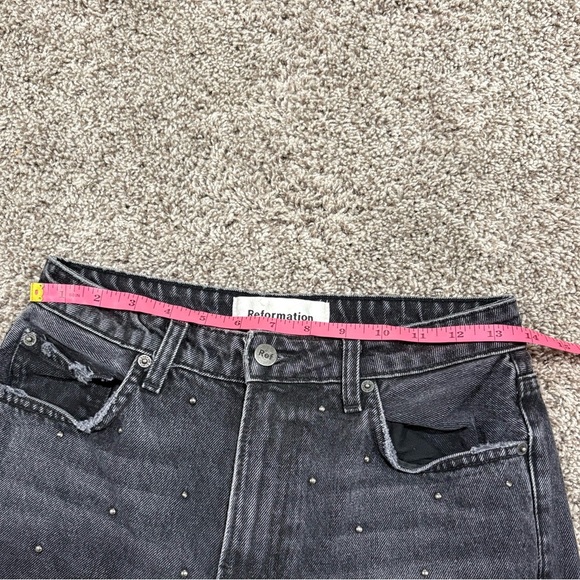 Reformation Harley Studded Jeans 27 - Picture 7 of 9